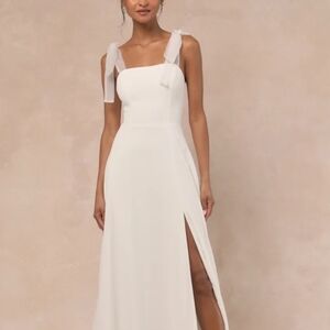 Lulus White Maxi Dress with Slit